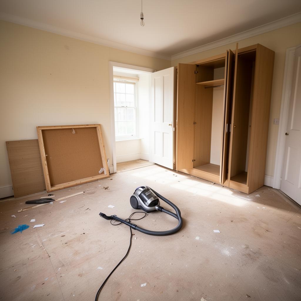 Clearing and hoovering